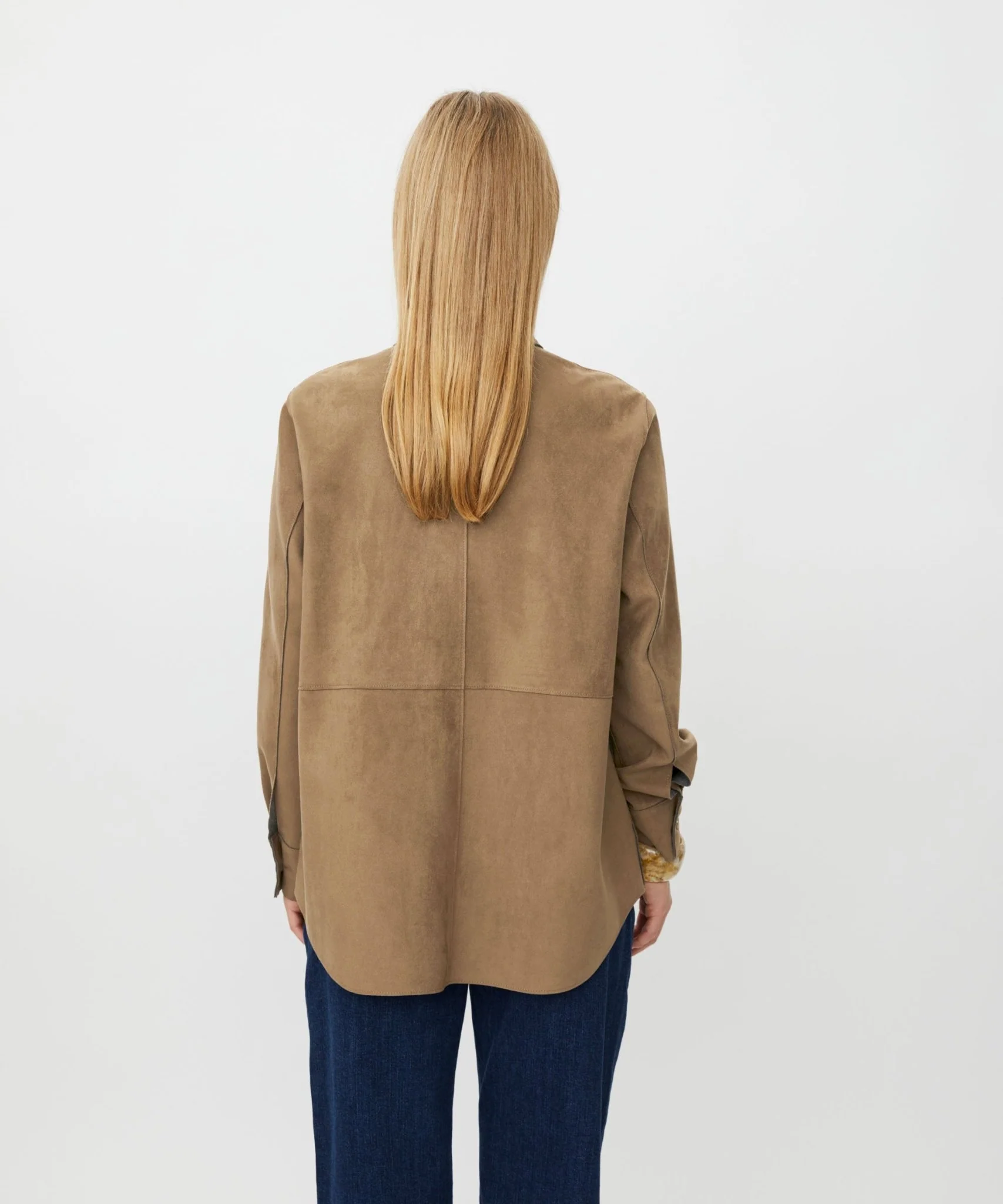 Masai MAIvethra Brown Faux Suede Shirt - Image 4