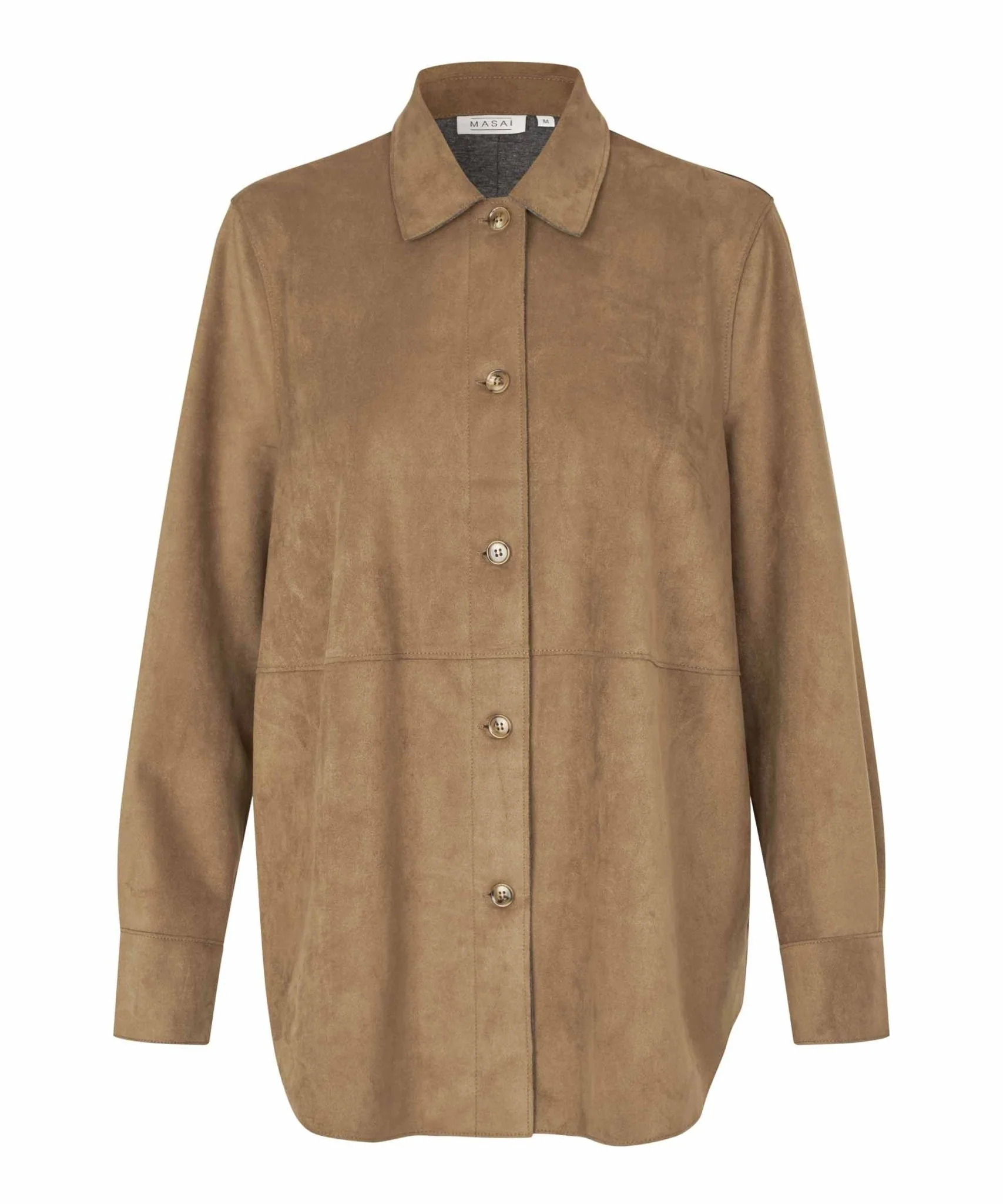 Masai MAIvethra Brown Faux Suede Shirt - Image 6