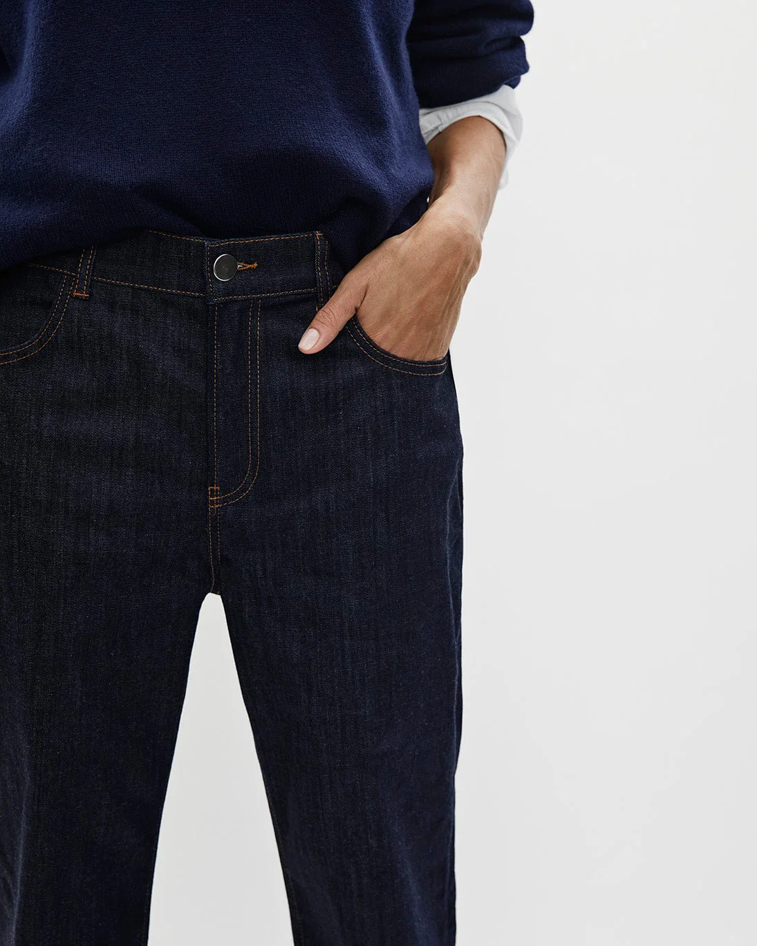 Masai MaPortiscan Cropped Fitted Jeans Dark Denim - Image 3