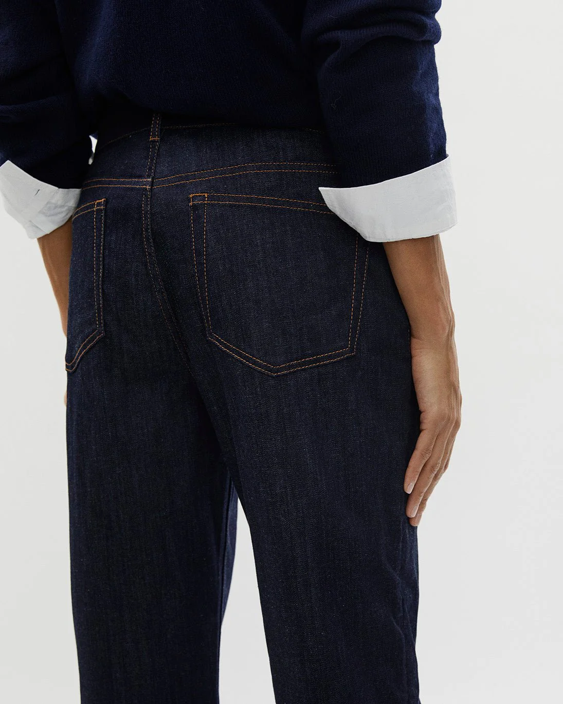 Masai MaPortiscan Cropped Fitted Jeans Dark Denim - Image 4