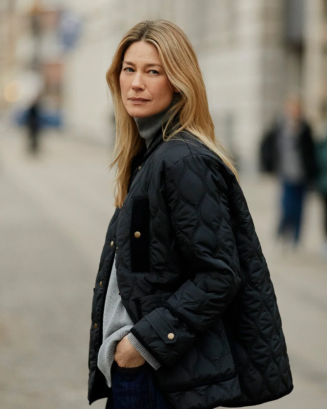 Masai MaTessani Loose Quilted Jacket Black - Image 2
