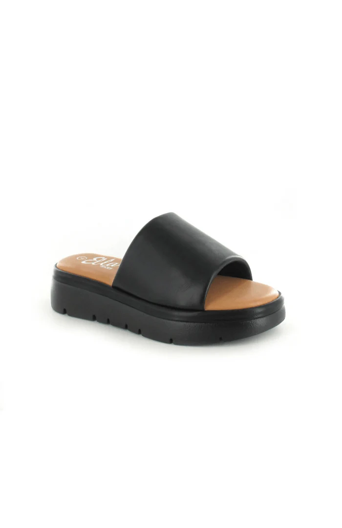 Ella Shoes Maya Strap Slide Wedge Sandal - Image 5