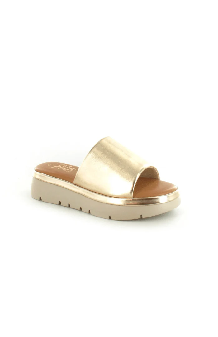 Ella Shoes Maya Strap Slide Wedge Sandal - Image 9
