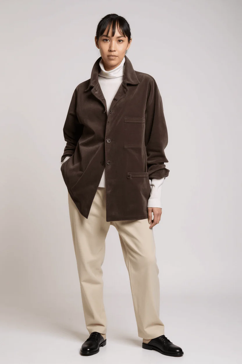 Modula Boxy Shape Shirt Chocolate