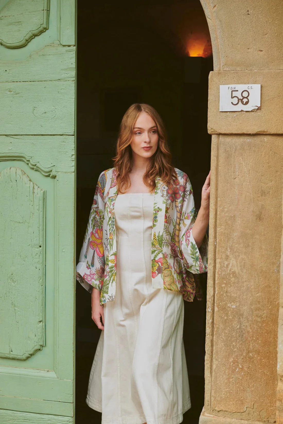 One Hundred Stars Boho Garden Ecru Kimono - Image 3