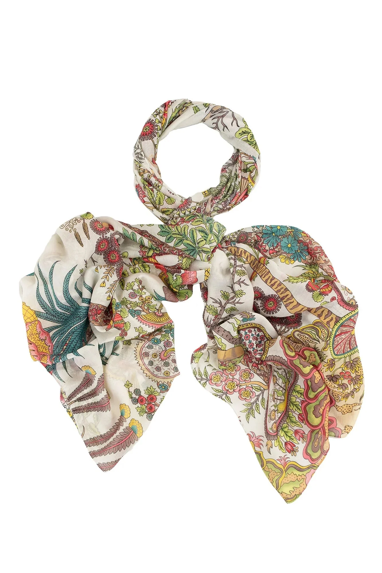 One Hundred Stars Boho Garden Ecru Scarf - Image 4