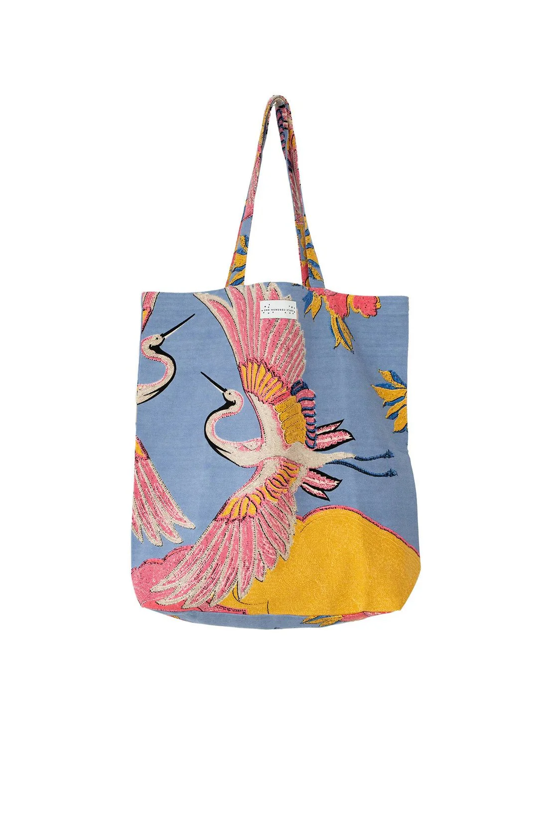 One Hundred Stars Crane Periwinkle Canvas Bag - Image 2