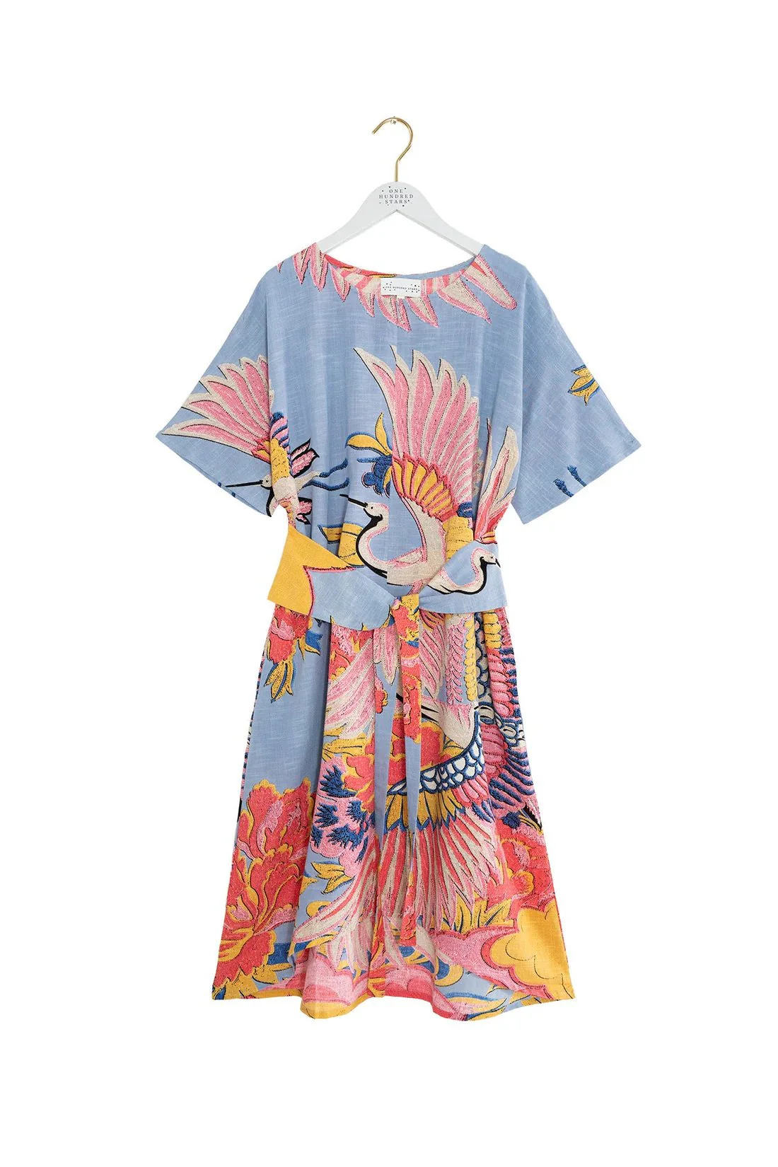 One Hundred Stars Crane Periwinkle Obi Dress - Image 6