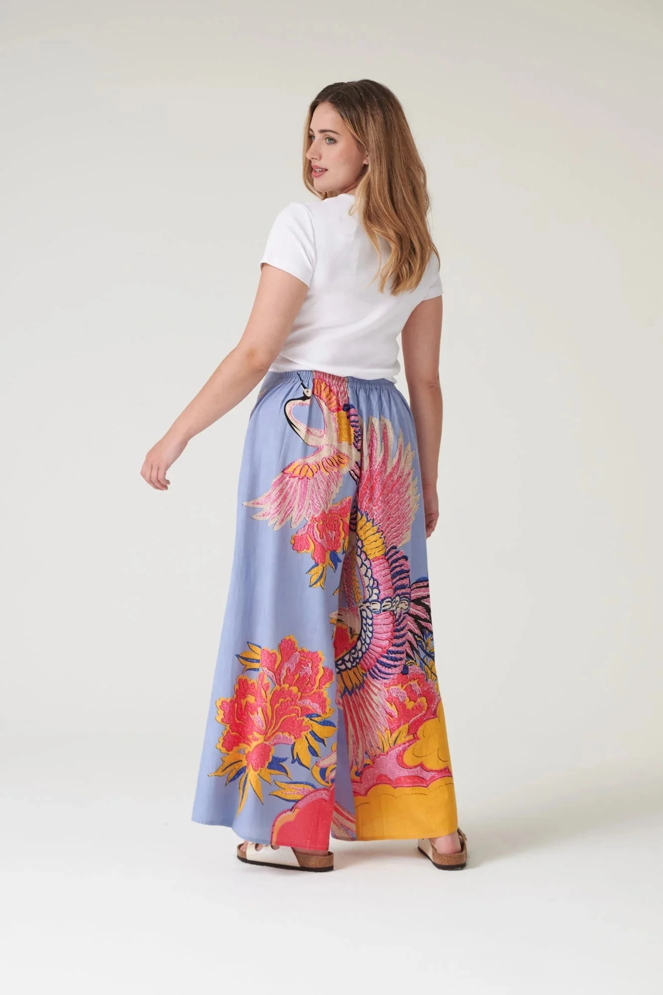 One Hundred Stars Crane Periwinkle Palazzo Pants - Image 7