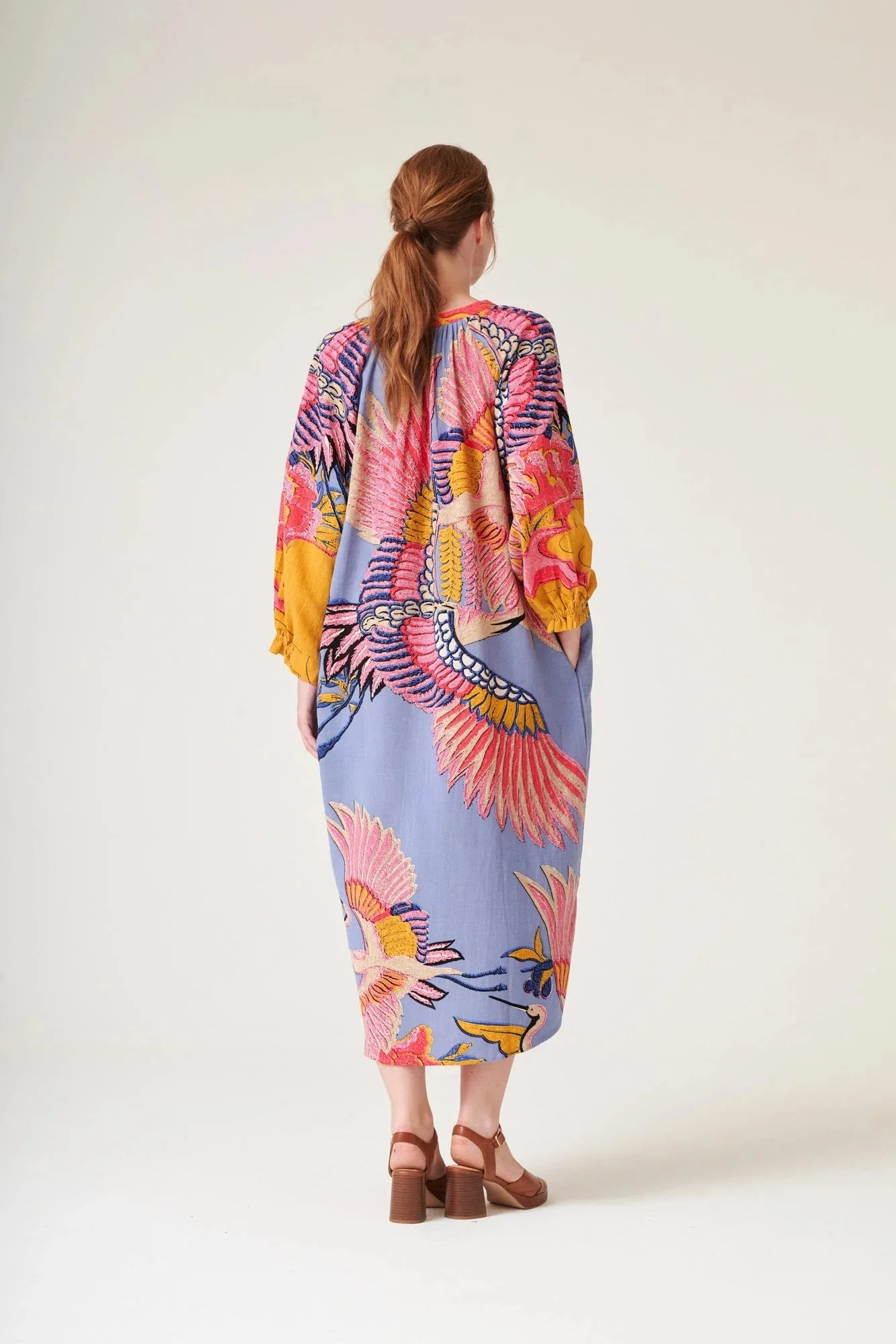 One Hundred Stars Crane Periwinkle Raglan Dress - Image 2