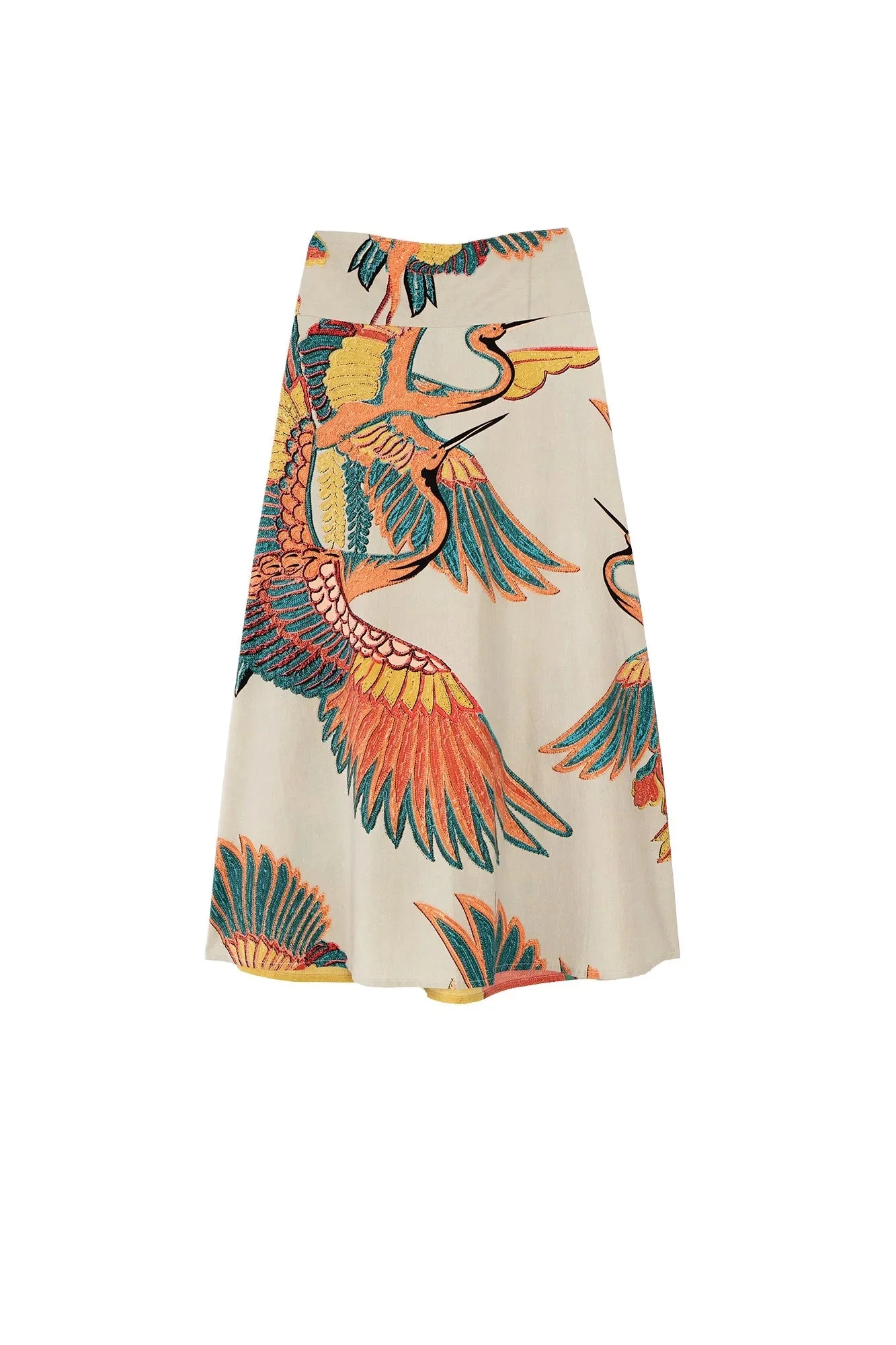 One Hundred Stars Crane Stone A-line Maxi Skirt - Image 3