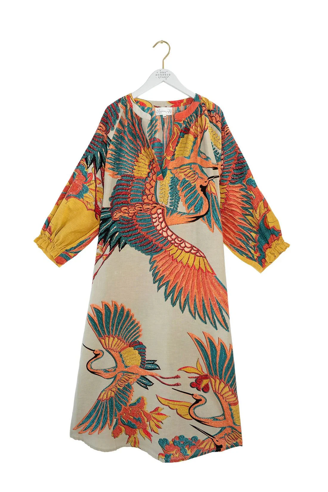 One Hundred Stars Crane Stone Raglan Dress
