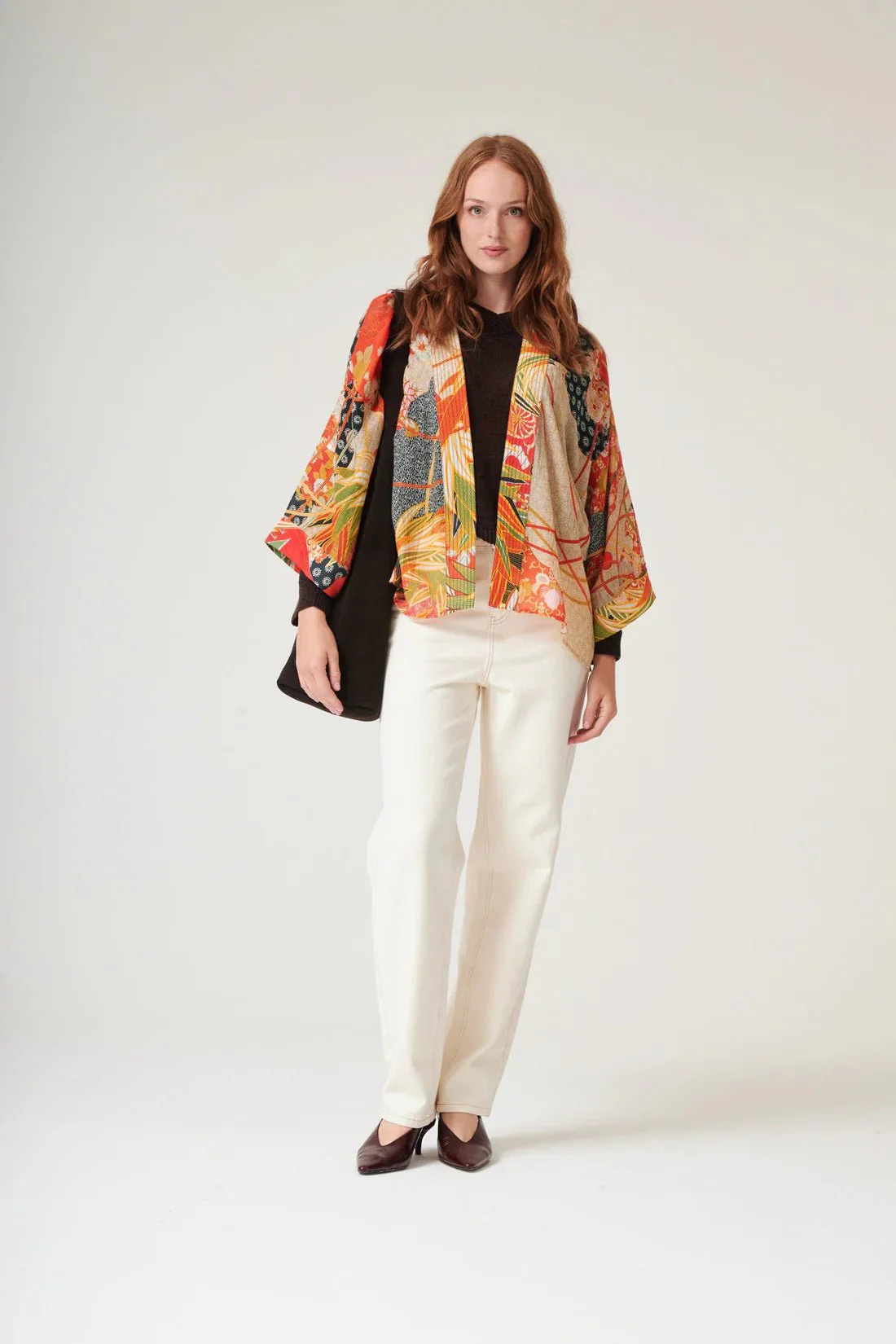 One Hundred Stars Fans Scarlet Kimono - Image 5