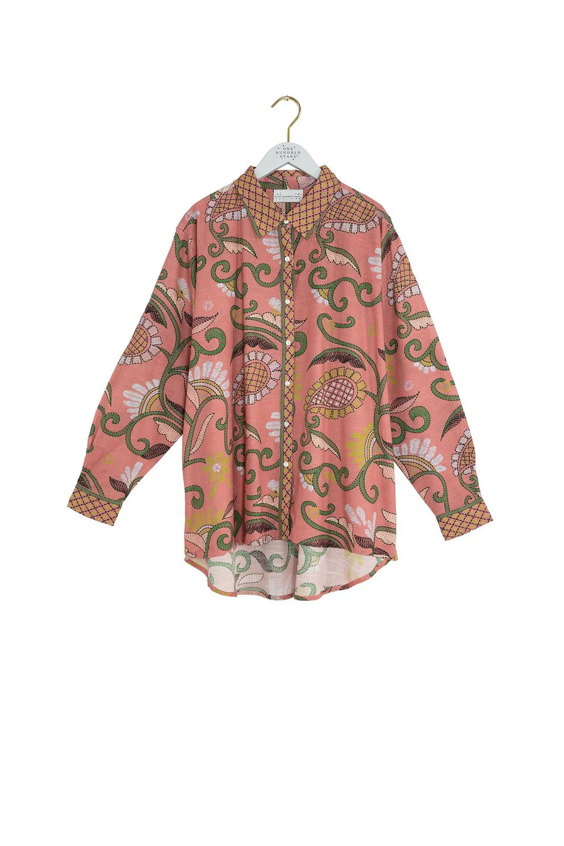 One Hundred Stars Giant Kantha Dusk Oversized Shirt - Image 3