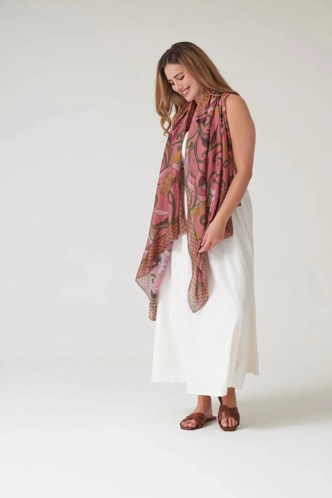 One Hundred Stars Giant Kantha Dusk Scarf - Image 2