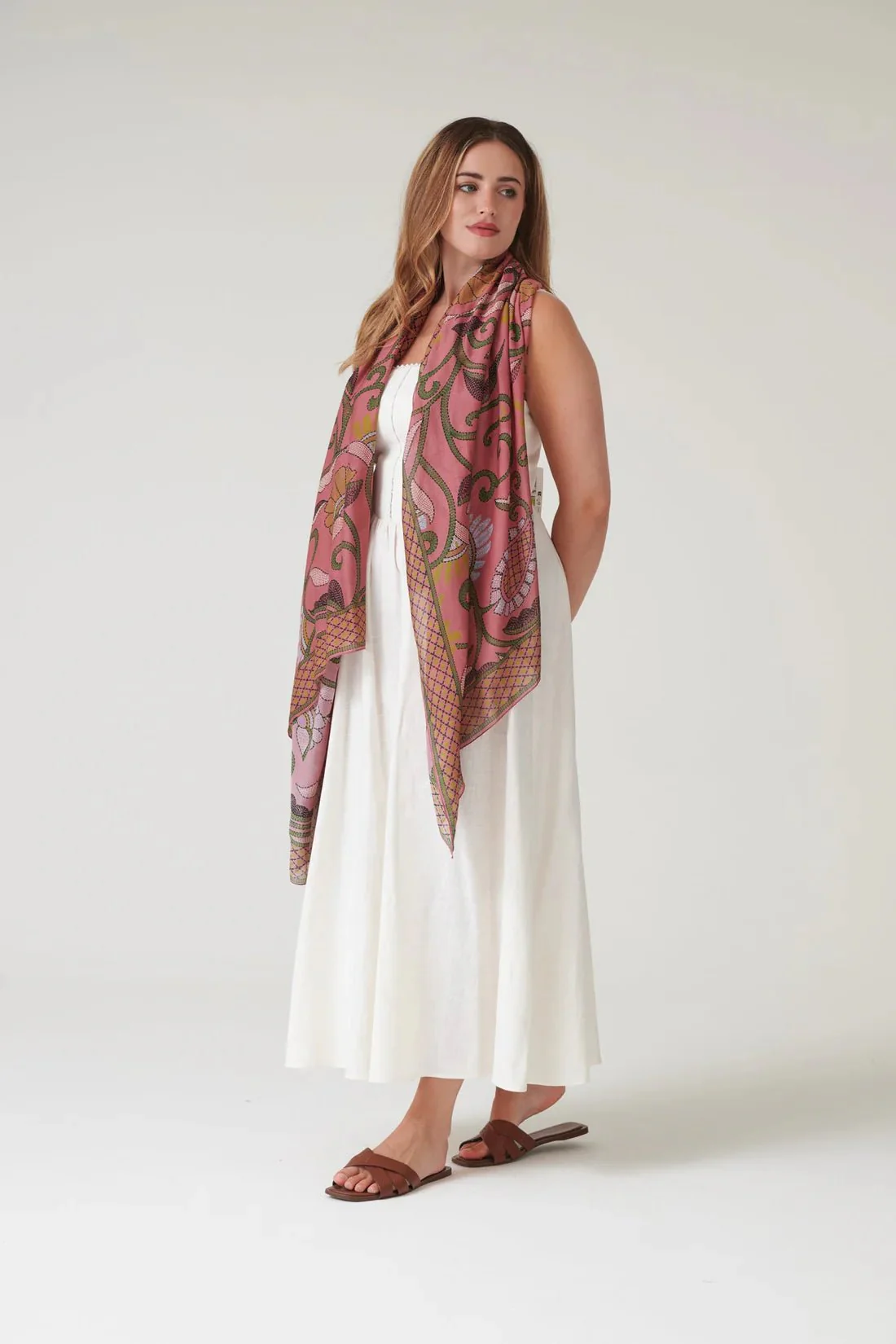 One Hundred Stars Giant Kantha Dusk Scarf - Image 3