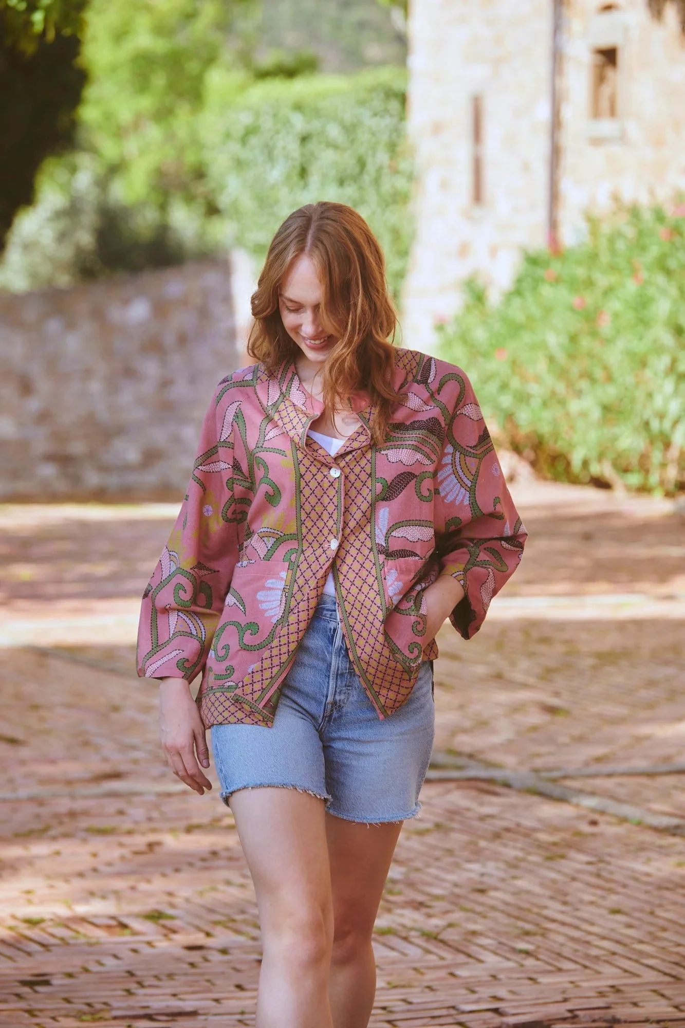 One Hundred Stars Giant Kantha Dusk Summer Jacket - Image 3
