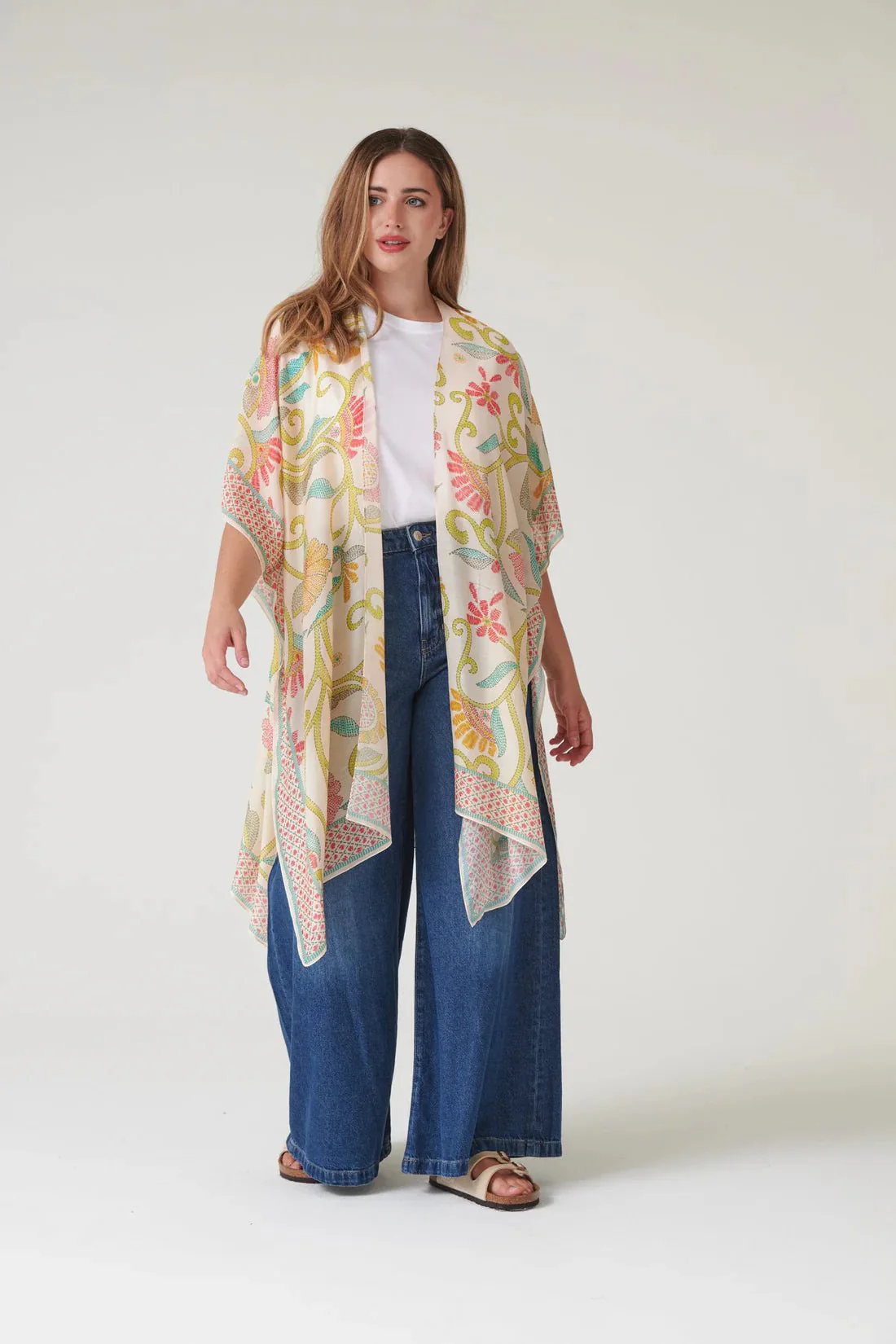 One Hundred Stars Giant Kantha Lime Throwover - Image 3