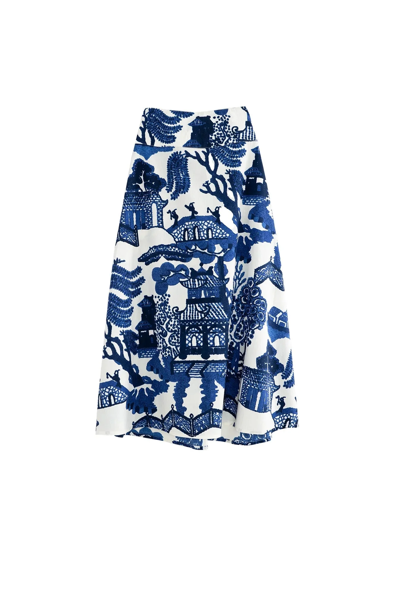 One Hundred Stars Giant Willow Blue A-line Maxi Skirt - Image 6