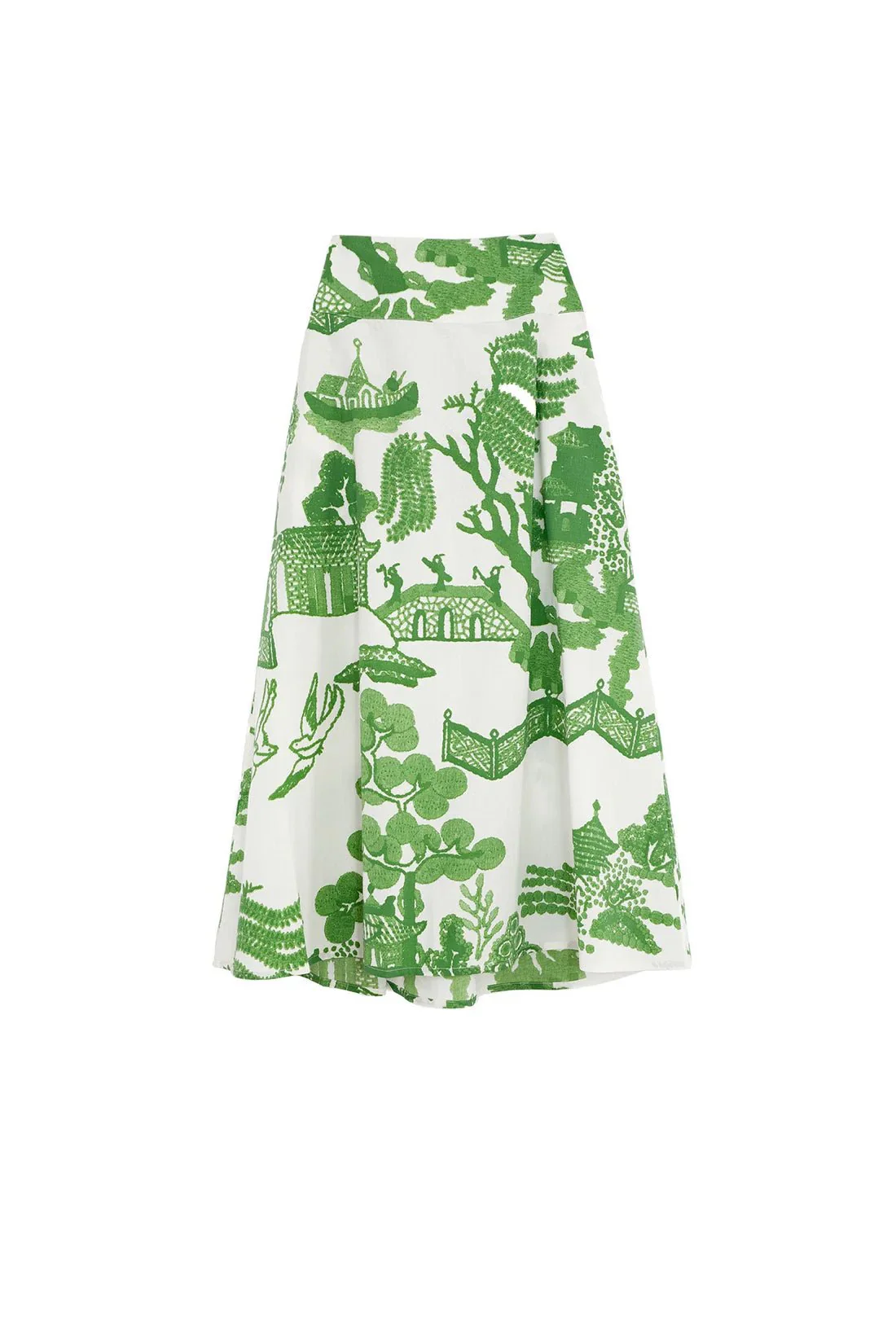 One Hundred Stars Giant Willow Green A-line Maxi Skirt - Image 7