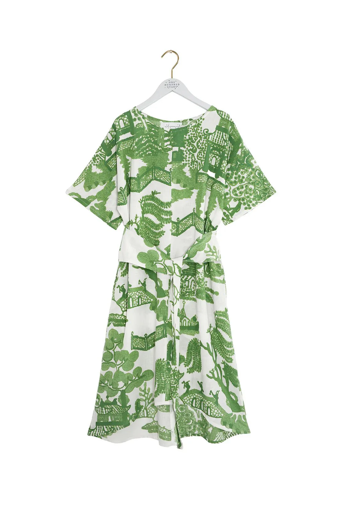 One Hundred Stars Giant Willow Green Obi Dress - Image 3