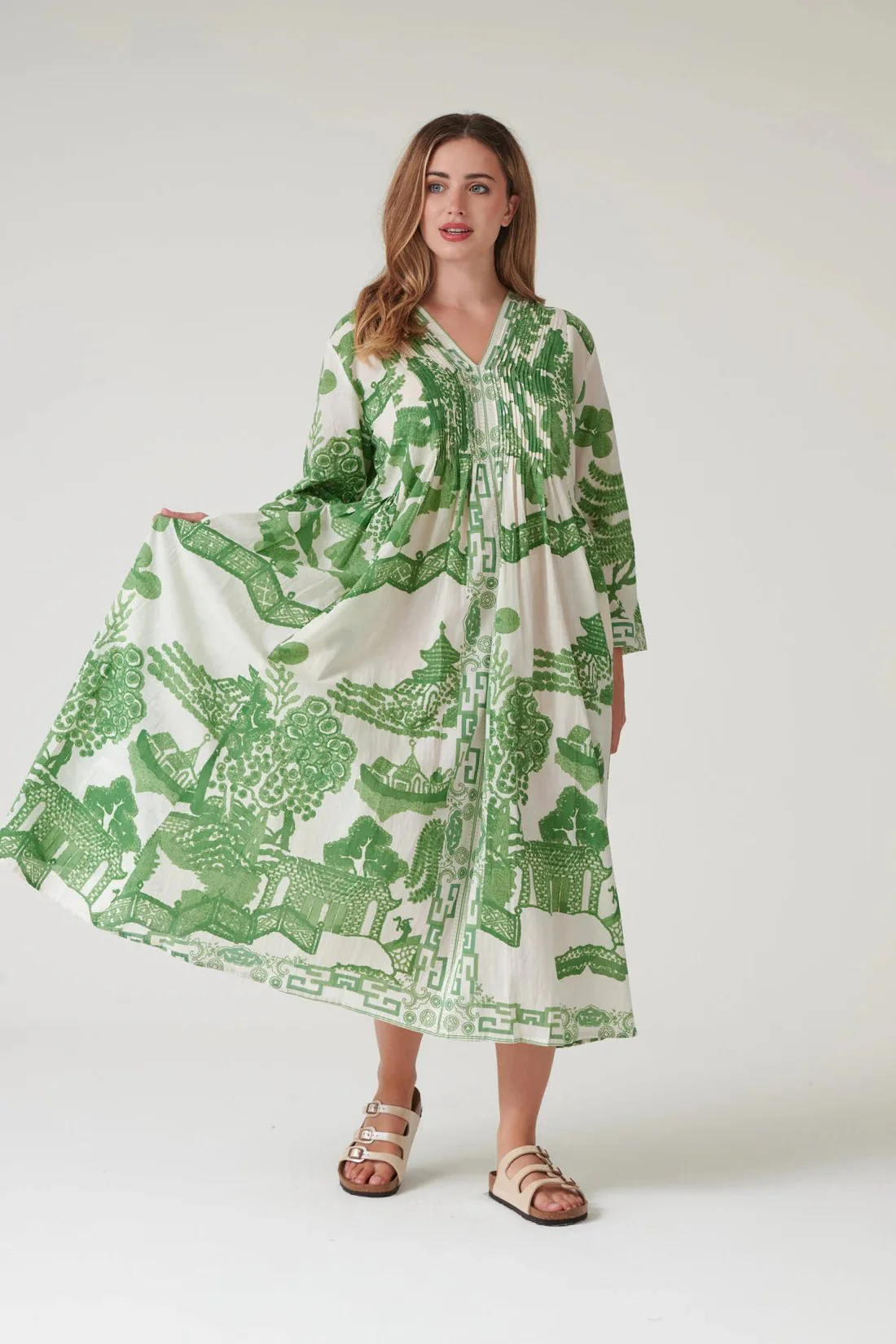 One Hundred Stars Giant Willow Green Pinch Pleat - Image 6