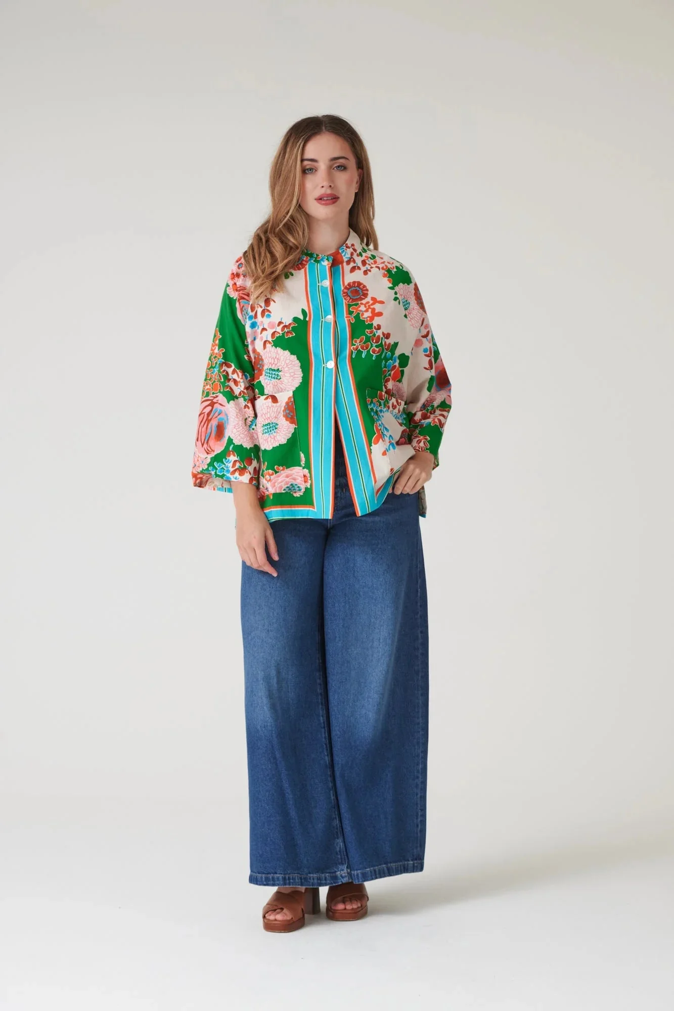 One Hundred Stars Kitsch Bouquet Green Summer Jacket - Image 3