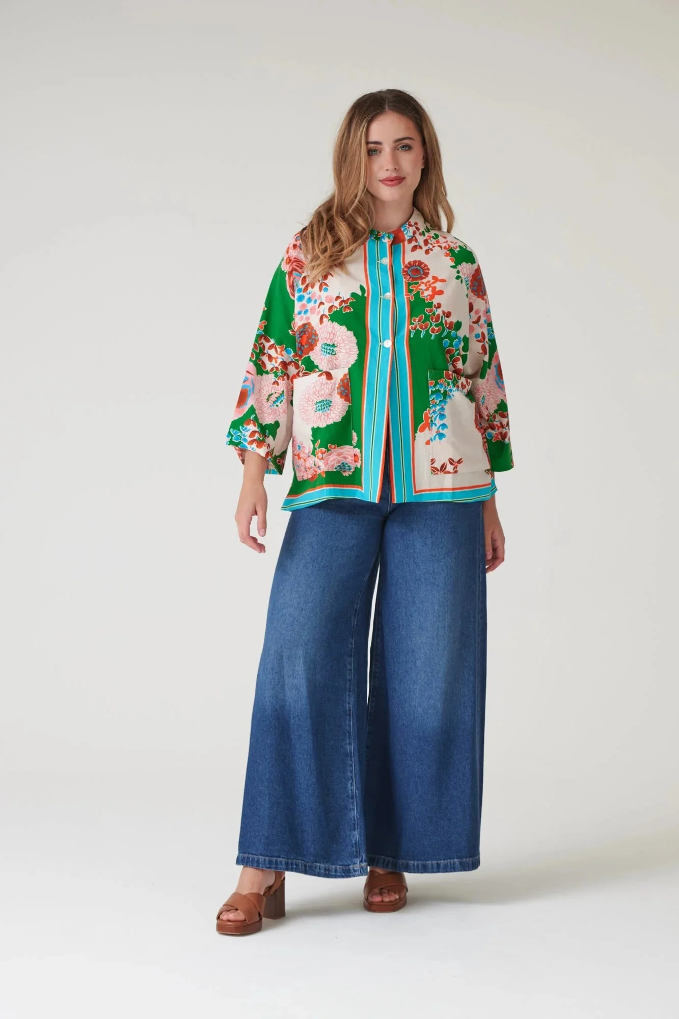 One Hundred Stars Kitsch Bouquet Green Summer Jacket - Image 5