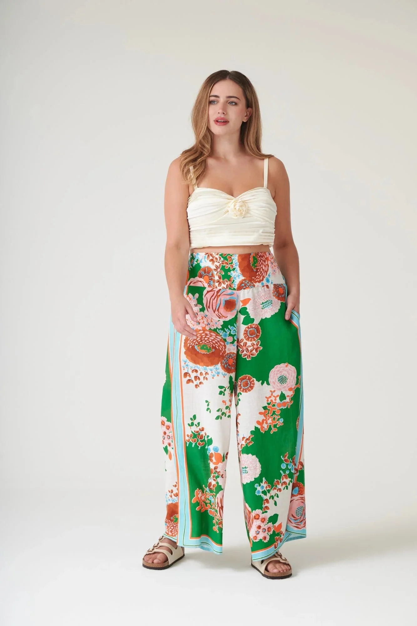 One Hundred Stars Kitsch Bouquet Palazzo Pants - Image 4