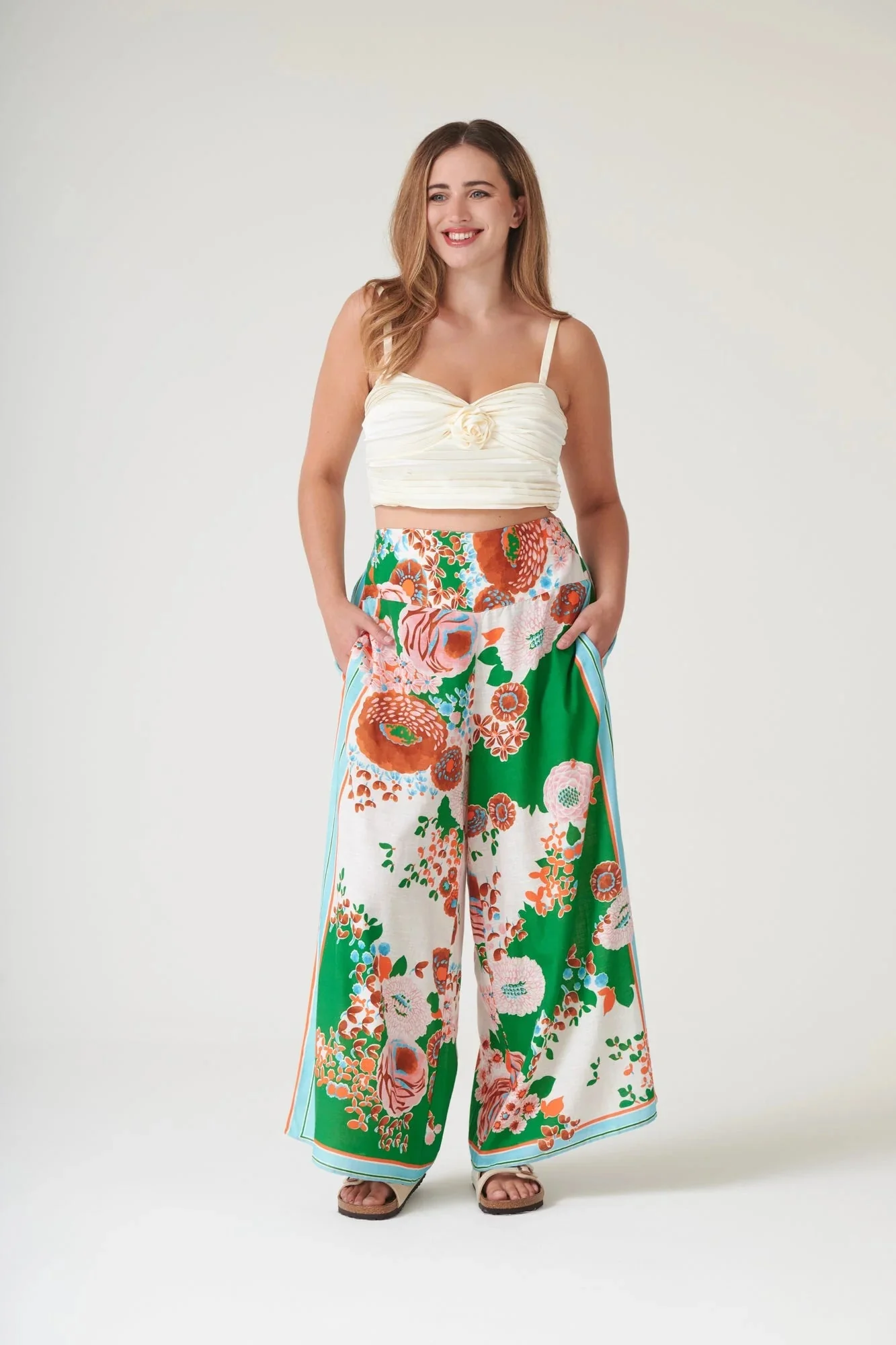One Hundred Stars Kitsch Bouquet Palazzo Pants - Image 5