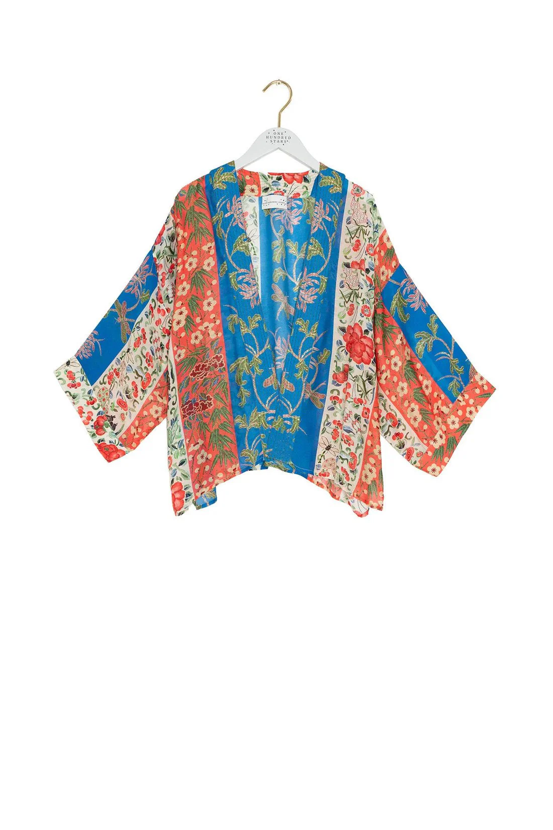 One Hundred Stars Ribbons Cobalt Kimono - Image 10