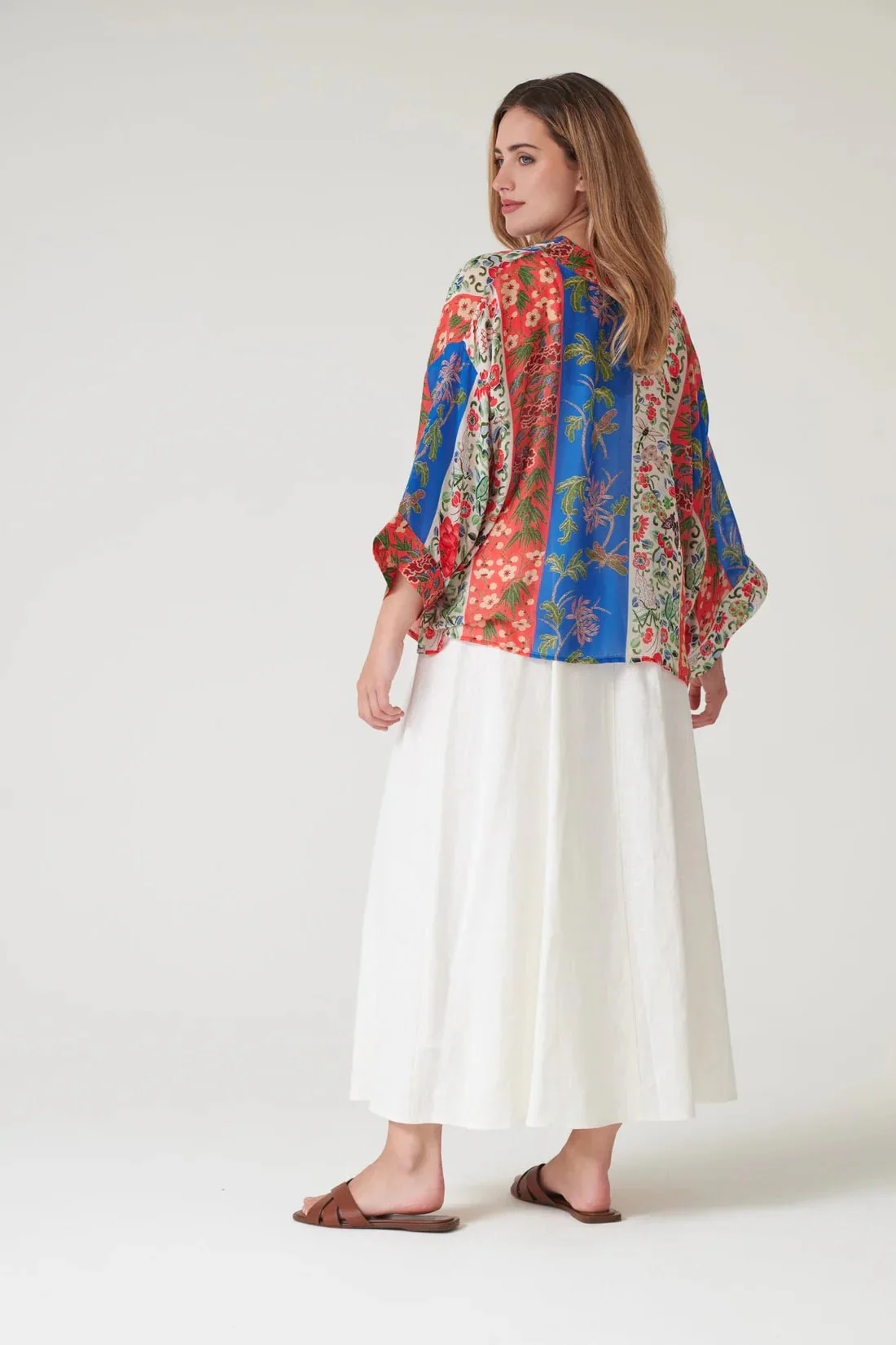 One Hundred Stars Ribbons Cobalt Kimono - Image 5