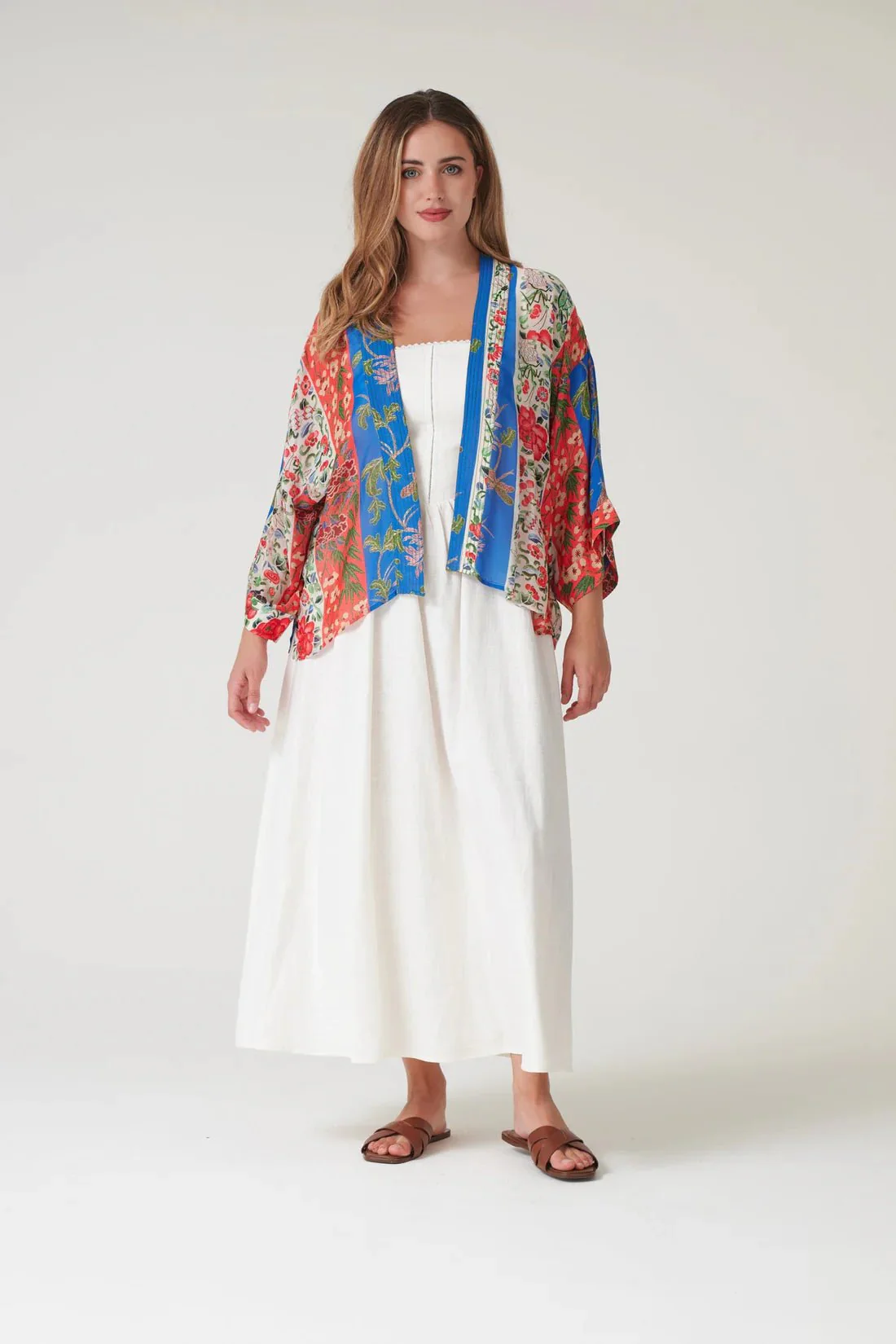 One Hundred Stars Ribbons Cobalt Kimono - Image 7