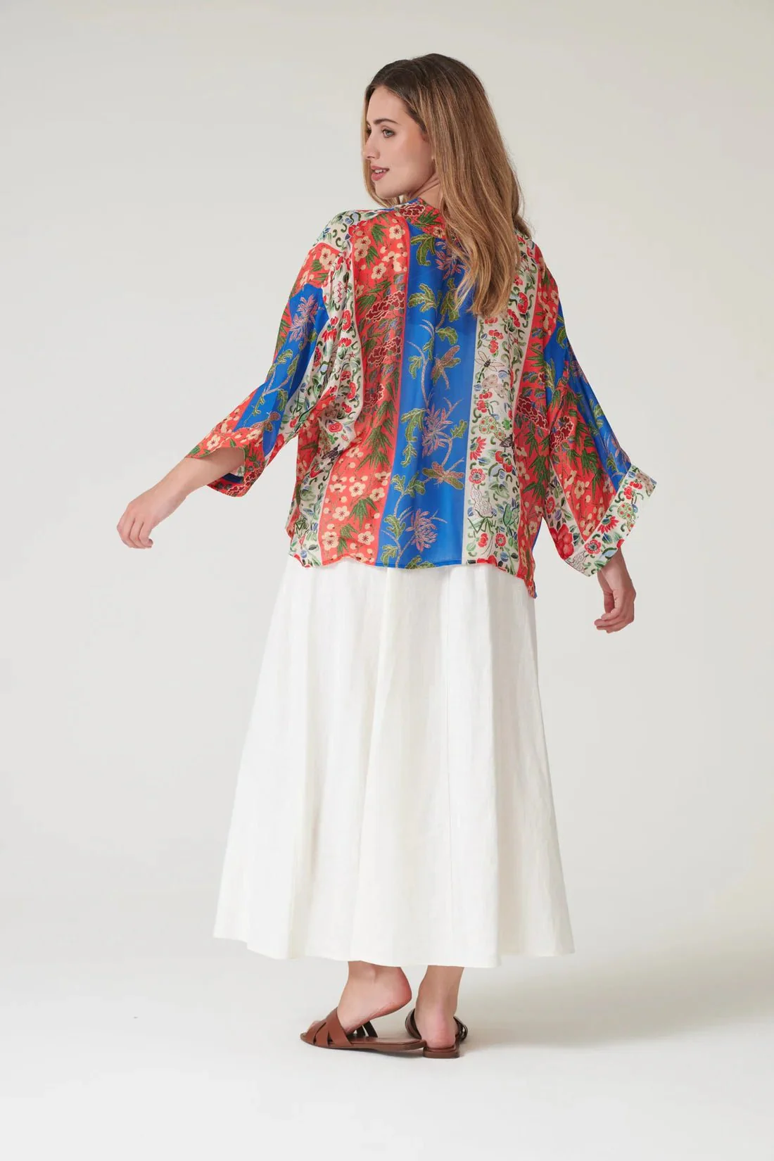 One Hundred Stars Ribbons Cobalt Kimono - Image 9