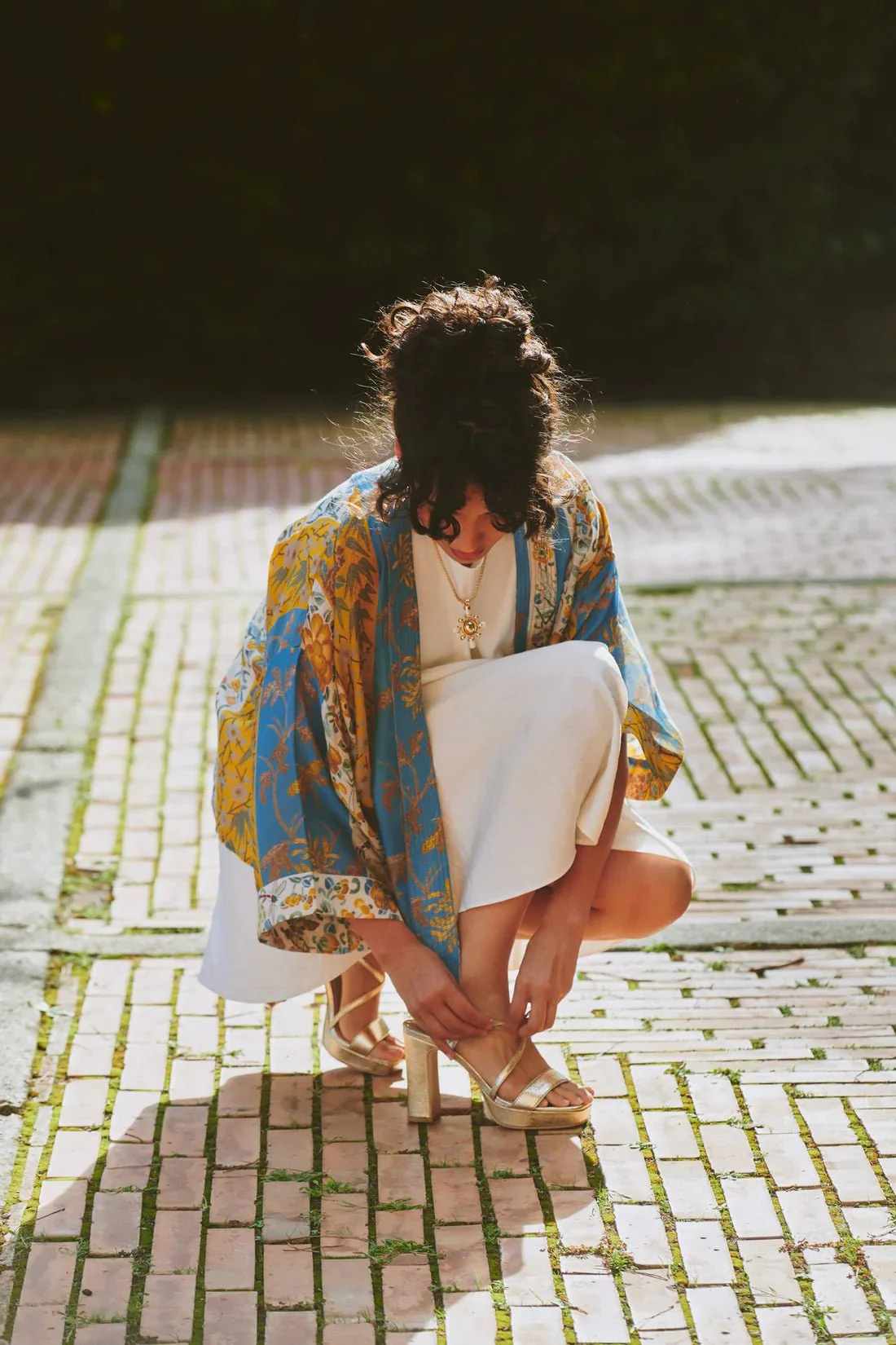 One Hundred Stars Ribbons Gold Kimono - Image 6