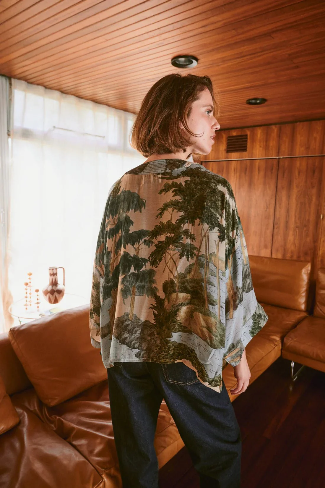 One Hundred Stars Rivers And Trees Natural Kimono - Image 3