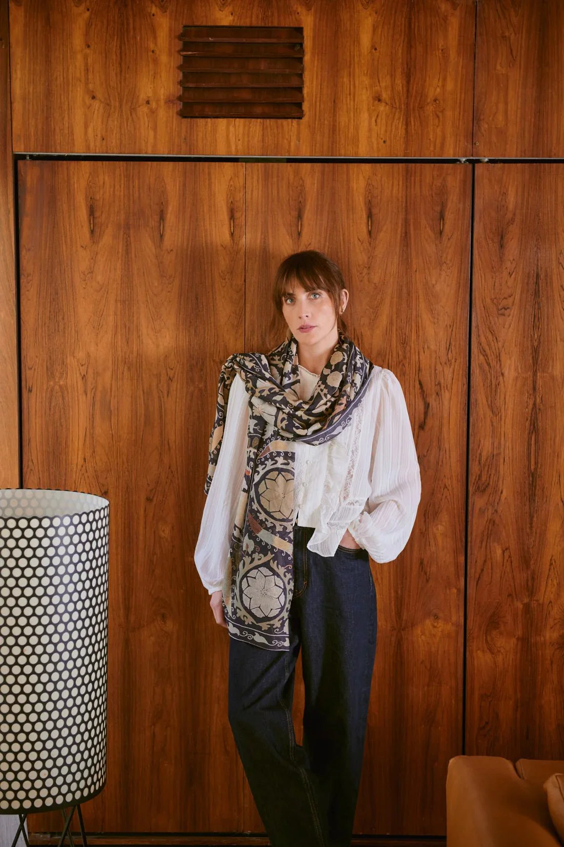 One Hundred Stars Scarf Susani Charcoal - Image 3