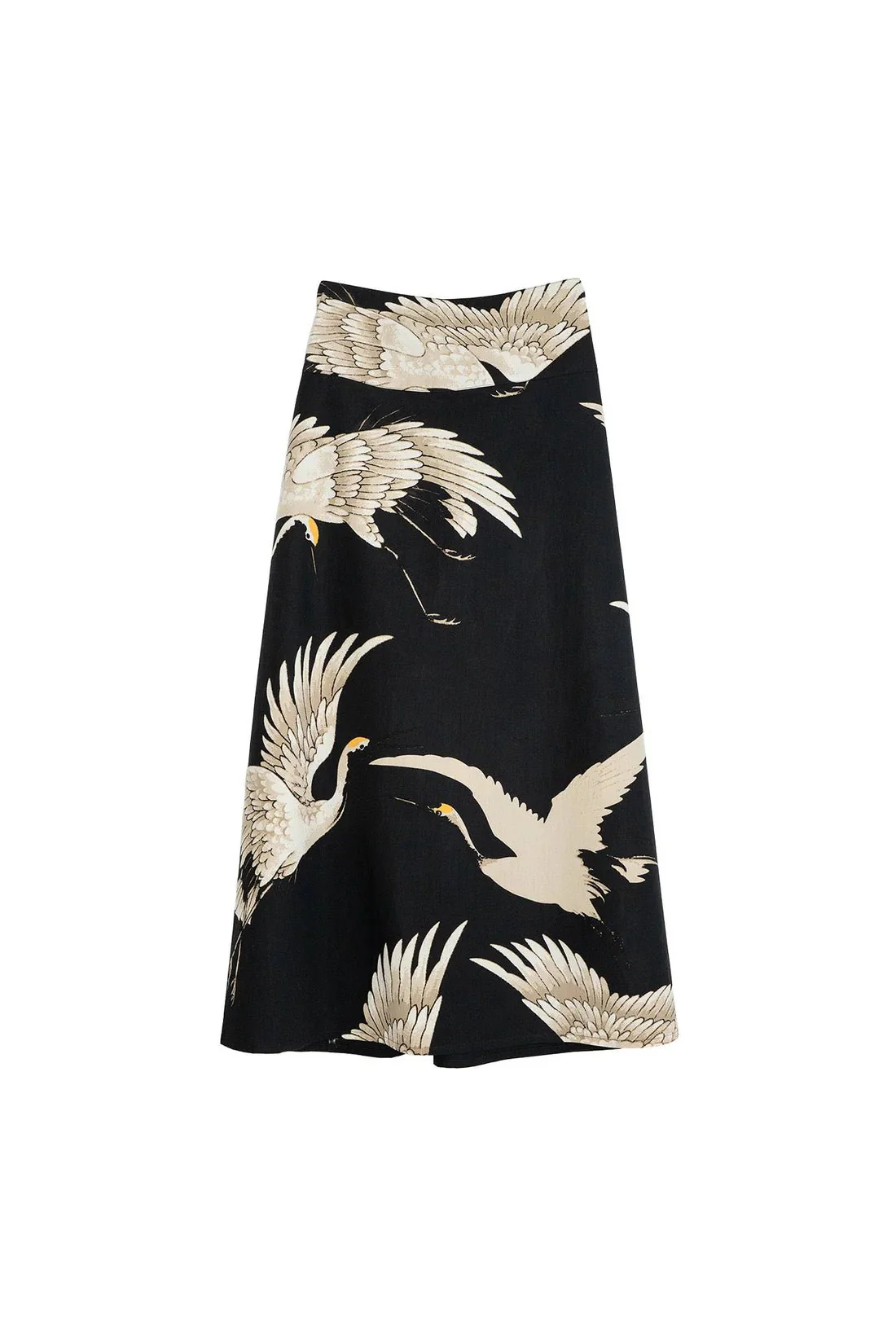 One Hundred Stars Stork Black A-line Maxi Skirt - Image 3