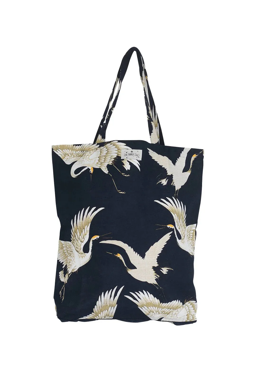 One Hundred Stars Stork Black Canvas Bag - Image 2