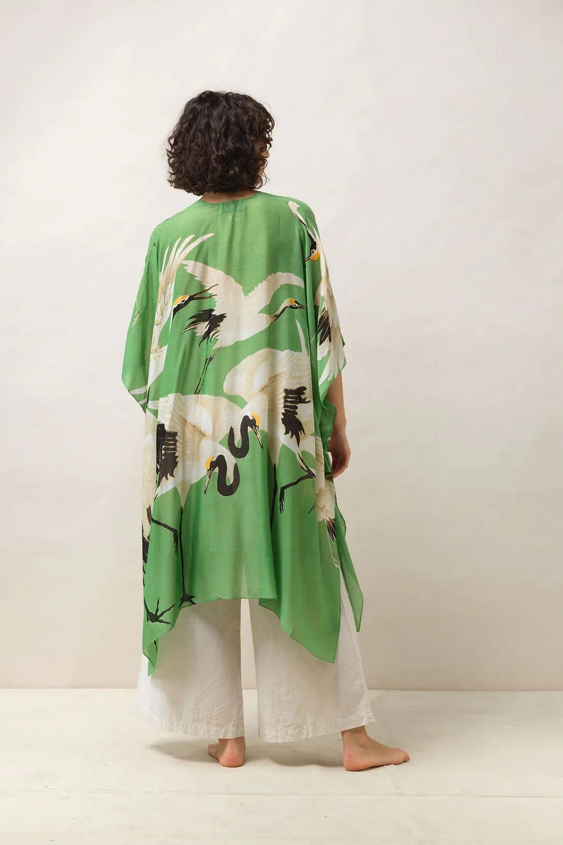 One Hundred Stars Stork Pea Green Throwover - Image 3