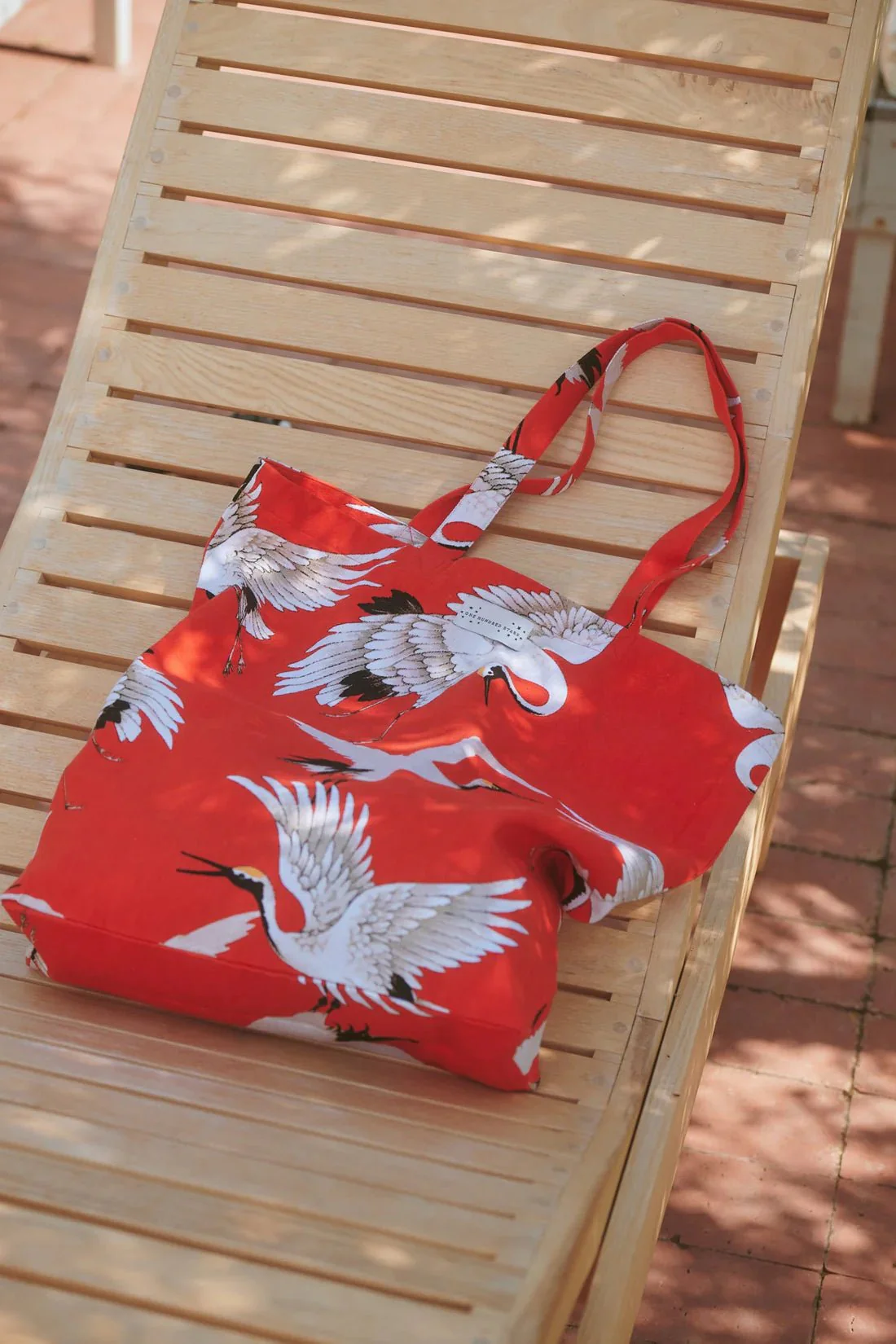 One Hundred Stars Stork Scarlet Canvas Bag - Image 3