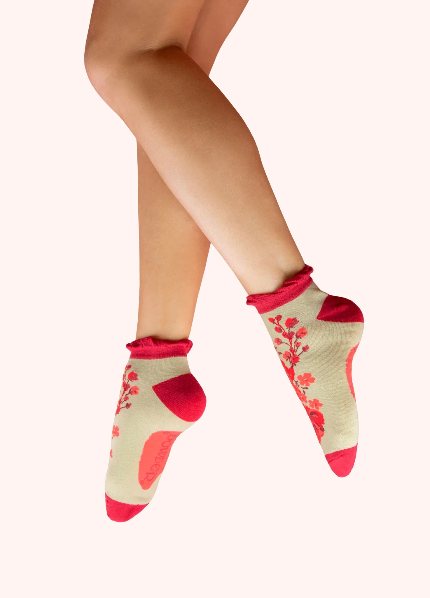 Powder Bamboo Mix Trainer Socks