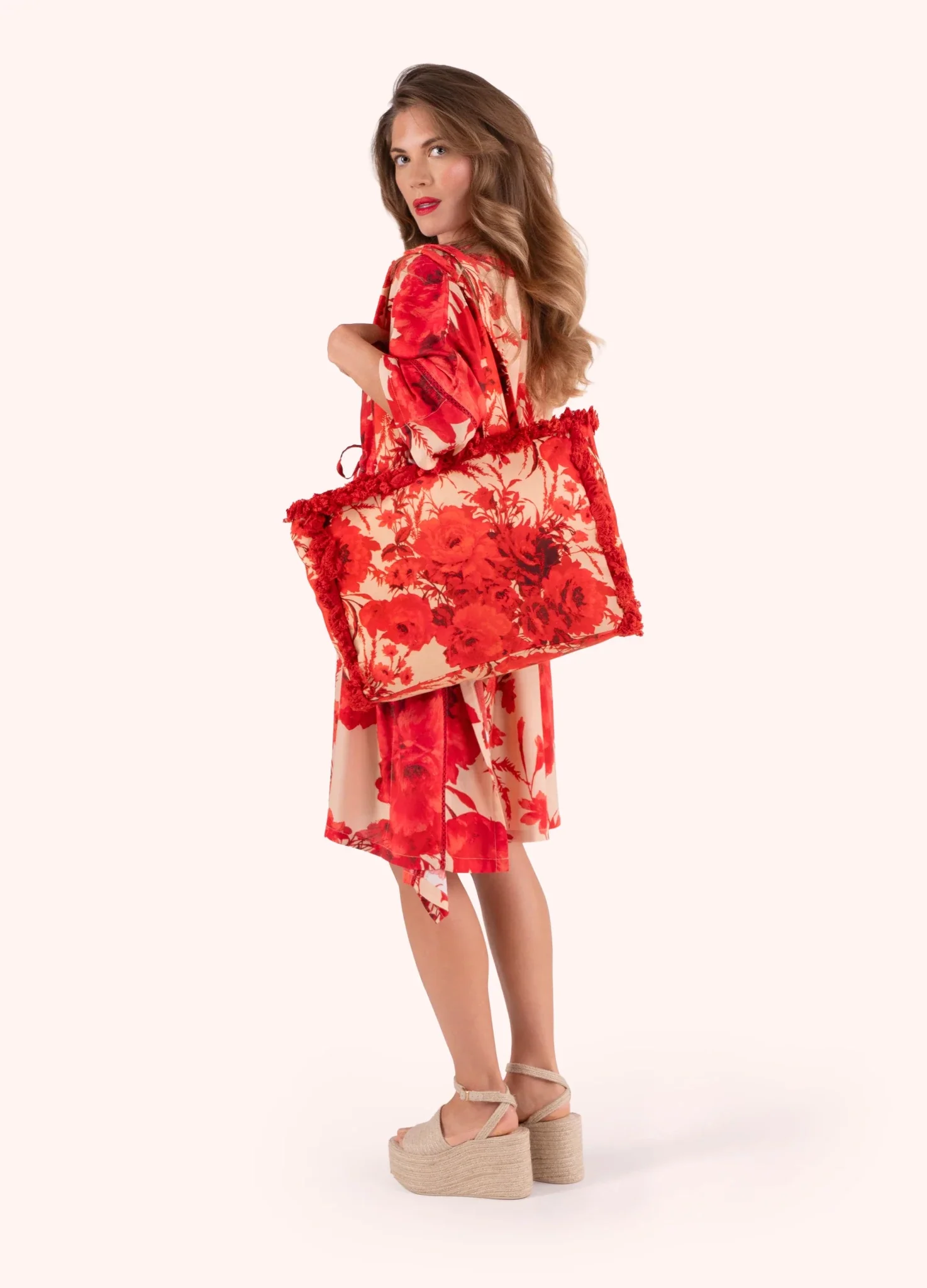 Powder Rogue Blooms Fringe Box Tote Bag - Image 5