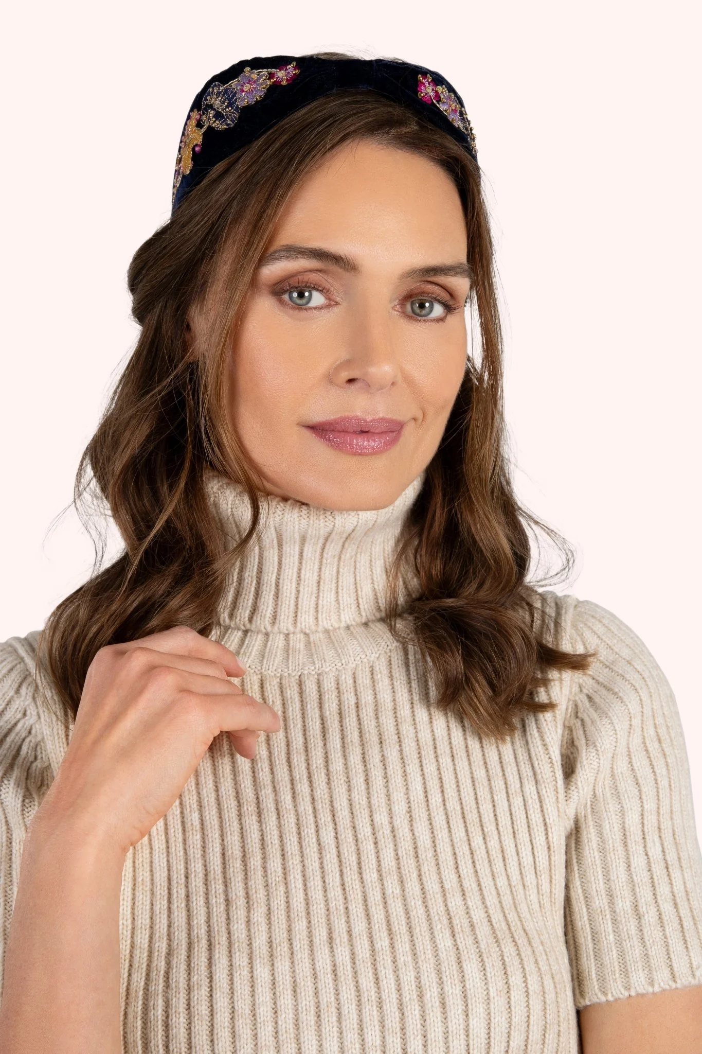 Powder Velvet Headband - Image 2