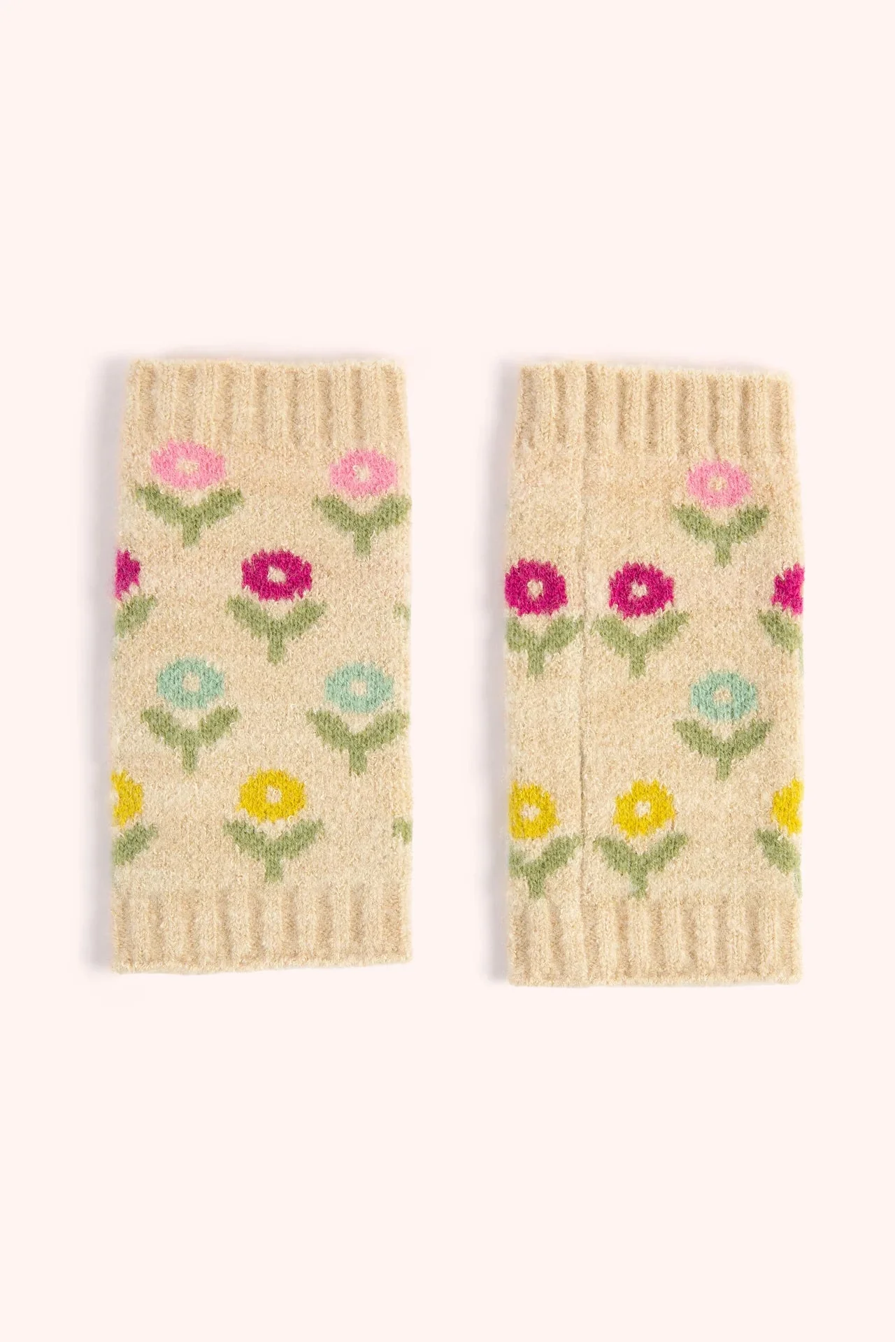 Powder Willow Ditsy Flower Wrist Warmers