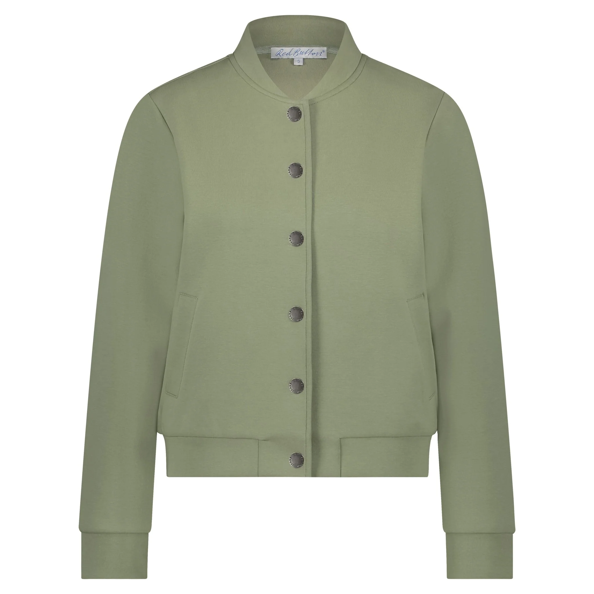 Red Button Bomber Jacket Scuba - Image 5