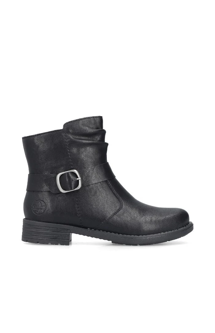 Rieker 79462-00 Buckle Boot Black