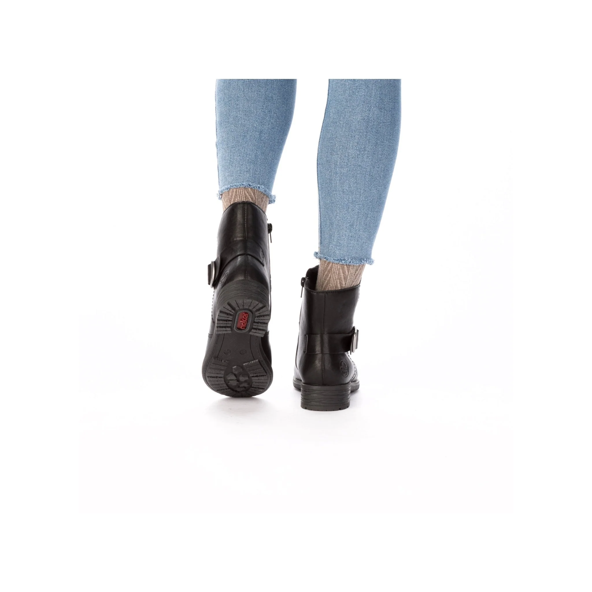Rieker 79462-00 Buckle Boot Black - Image 10