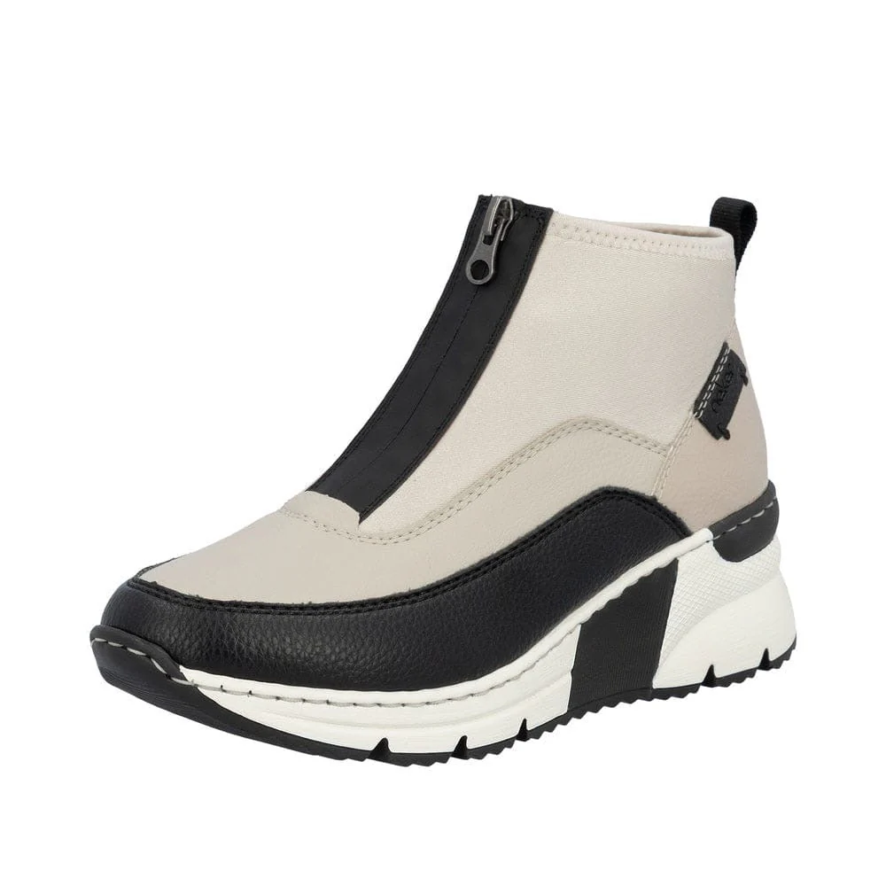 Rieker N6352-60 Comfort Ladies Boots Ecru - Image 7