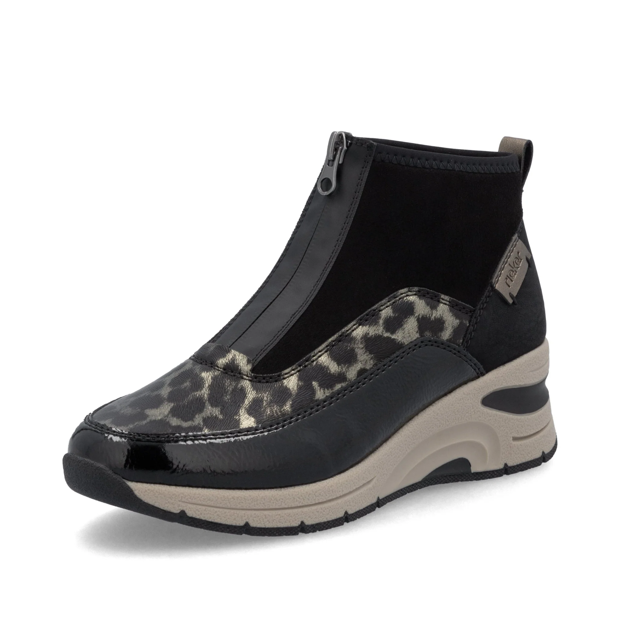 Rieker N9362-00 Leopard Print Boots - Image 3